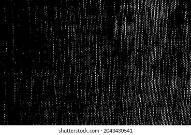 Vector fabric texture. Distressed texture of weaving fabric. Grunge background. Abstract halftone vector illustration. Overlay to create interesting effect and depth. Black isolated on white. EPS10.