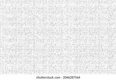 Textura de tela vectorial. Textura angustiada de tejido. Borde de fondo. Ilustración del vector de medio tono abstracto. Superposición para crear un efecto interesante y profundidad. Negro aislado en blanco. EPS10.
