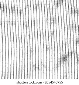 Vektor-Textur. Bedrängte Textur des Webgewebes. brüchiger Hintergrund. Abstrakte Halbtonvektorgrafik. Overlay, um interessante Wirkung und Tiefe zu erzeugen. Schwarz einzeln auf Weiß. EPS10.
