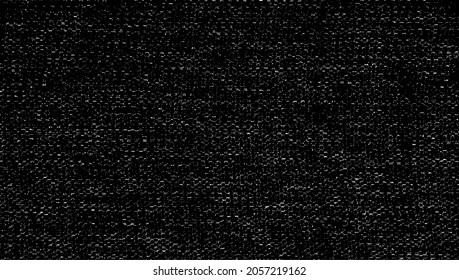 Vector fabric texture. Distressed texture of weaving fabric. Grunge background. Abstract halftone vector illustration. Overlay to create interesting effect and depth. Black isolated on white. EPS10.