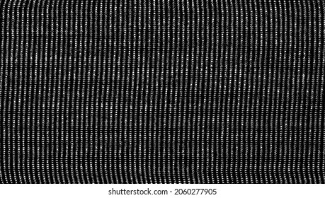 Texture vectorielle tissu. Texture en tissu de tissage en relief. Arrière-plan grunge. Illustration vectorielle abstraite demi-teinte. Superposer pour créer un effet et une profondeur intéressants. Noir isolé sur blanc. EPS10.