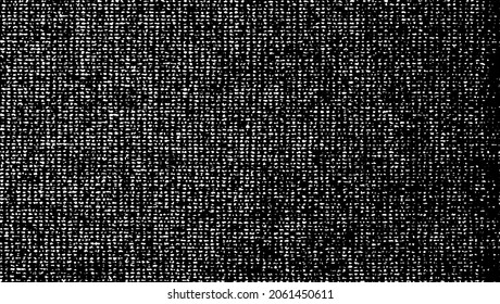 Vector fabric texture. Distressed texture of weaving fabric. Grunge background. Abstract halftone vector illustration. Overlay to create interesting effect and depth. Black isolated on white. EPS10.