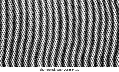 Vector fabric texture. Distressed texture of weaving fabric. Grunge background. Abstract halftone vector illustration. Overlay to create interesting effect and depth. Black isolated on white. EPS10.