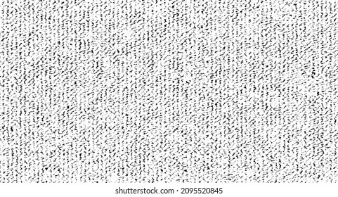 Vector fabric texture. Distressed texture of weaving fabric. Grunge background. Abstract halftone vector illustration. Overlay to create interesting effect and depth. Black isolated on white. EPS10.