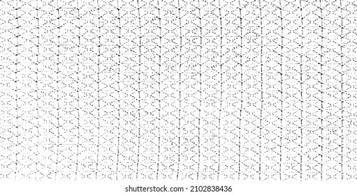 Vector fabric texture. Distressed texture of weaving fabric. Grunge background. Abstract halftone vector illustration. Overlay to create interesting effect and depth. Black isolated on white. EPS10.