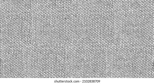 Vector fabric texture. Distressed texture of weaving fabric. Grunge background. Abstract halftone vector illustration. Overlay to create interesting effect and depth. Black isolated on white. EPS10.