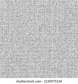 Vector fabric texture. Distressed texture of weaving fabric. Grunge background. Abstract halftone vector illustration. Overlay to create interesting effect and depth. Black isolated on white. EPS10.