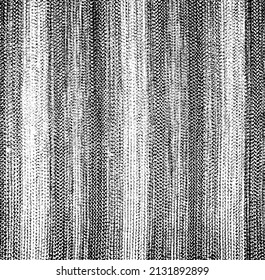 Vector fabric texture. Distressed texture of weaving fabric. Grunge background. Abstract halftone vector illustration. Overlay to create interesting effect and depth. Black isolated on white. EPS10.