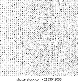 Vector fabric texture. Distressed texture of weaving fabric. Grunge background. Abstract halftone vector illustration. Overlay to create interesting effect and depth. Black isolated on white. EPS10.