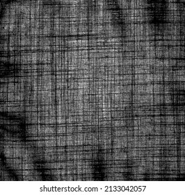 Vector fabric texture. Distressed texture of weaving fabric. Grunge background. Abstract halftone vector illustration. Overlay to create interesting effect and depth. Black isolated on white. EPS10.