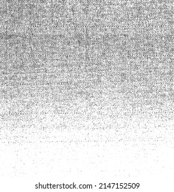 Vector fabric texture. Distressed texture of weaving fabric. Grunge background. Abstract halftone vector illustration. Overlay to create interesting effect and depth. Black isolated on white. EPS10.
