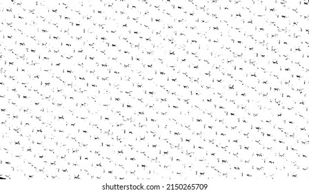 Vector fabric texture. Distressed texture of weaving fabric. Grunge background. Abstract halftone vector illustration. Overlay to create interesting effect and depth. Black isolated on white. EPS10.