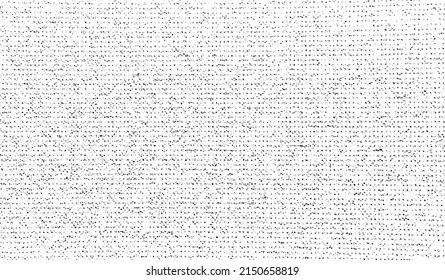 Vector fabric texture. Distressed texture of weaving fabric. Grunge background. Abstract halftone vector illustration. Overlay to create interesting effect and depth. Black isolated on white. EPS10.