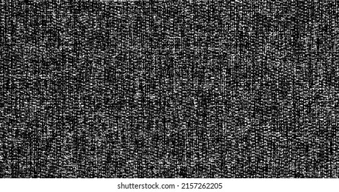 Vector fabric texture. Distressed texture of weaving fabric. Grunge background. Abstract halftone vector illustration. Overlay to create interesting effect and depth. Black isolated on white. EPS10.