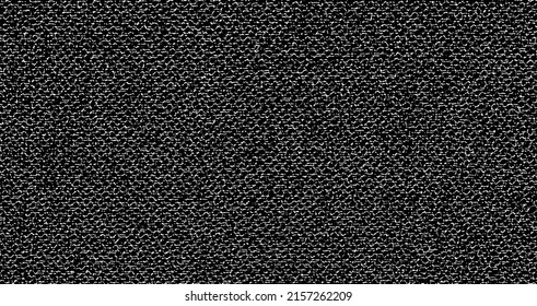 Textura de tela vectorial. Textura angustiada de tejido. Borde de fondo. Ilustración del vector de medio tono abstracto. Superposición para crear un efecto interesante y profundidad. Negro aislado en blanco. EPS10.
