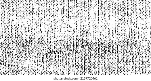 Vector fabric texture. Distressed texture of weaving fabric. Grunge background. Abstract halftone vector illustration. Overlay to create interesting effect and depth. Black isolated on white. EPS10.