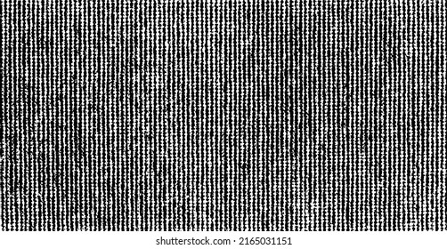 Vector fabric texture. Distressed texture of weaving fabric. Grunge background. Abstract halftone vector illustration. Overlay to create interesting effect and depth. Black isolated on white. EPS10.