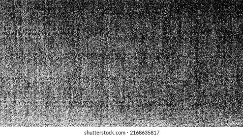 Vector fabric texture. Distressed texture of weaving fabric. Grunge background. Abstract halftone vector illustration. Overlay to create interesting effect and depth. Black isolated on white. EPS10.