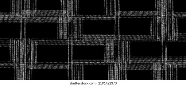 Vector fabric texture. Distressed texture of weaving fabric. Grunge background. Abstract halftone vector illustration. Overlay to create interesting effect and depth. Black isolated on white. EPS10.