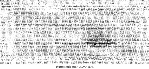 Vector fabric texture. Distressed texture of weaving fabric. Grunge background. Abstract halftone vector illustration. Overlay to create interesting effect and depth. Black isolated on white. EPS10.