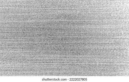 Vector fabric texture. Distressed texture of weaving fabric. Grunge background. Abstract halftone vector illustration. Overlay to create interesting effect and depth. Black isolated on white. EPS10.