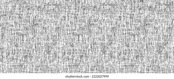 Vector fabric texture. Distressed texture of weaving fabric. Grunge background. Abstract halftone vector illustration. Overlay to create interesting effect and depth. Black isolated on white. EPS10.