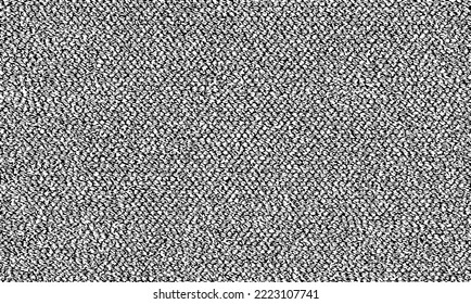 Vector fabric texture. Distressed texture of weaving fabric. Grunge background. Abstract halftone vector illustration. Overlay to create interesting effect and depth. Black isolated on white. EPS10.