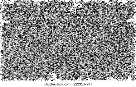 Vector fabric texture. Distressed texture of weaving fabric. Grunge background. Abstract halftone vector illustration. Overlay to create interesting effect and depth. Black isolated on white. EPS10.