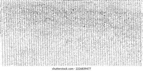 Vector fabric texture. Distressed texture of weaving fabric. Grunge background. Abstract halftone vector illustration. Overlay to create interesting effect and depth. Black isolated on white. EPS10.