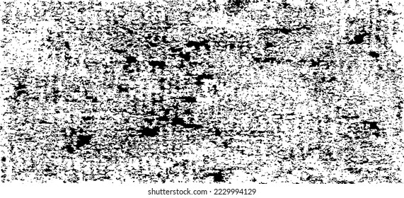 Textura de tela vectorial. Textura angustiada de tejido. Borde de fondo. Ilustración del vector de medio tono abstracto. Superposición para crear un efecto interesante y profundidad. Negro aislado en blanco. EPS10.