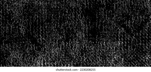 Vector fabric texture. Distressed texture of weaving fabric. Grunge background. Abstract halftone vector illustration. Overlay to create interesting effect and depth. Black isolated on white. EPS10.