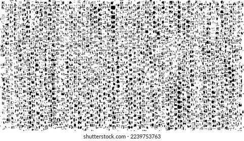 Vector fabric texture. Distressed texture of weaving fabric. Grunge background. Abstract halftone vector illustration. Overlay to create interesting effect and depth. Black isolated on white. EPS10.