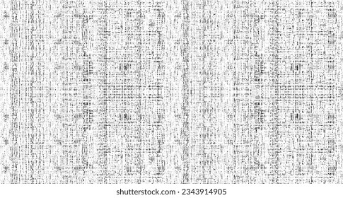 Vector fabric texture. Distressed texture of weaving fabric. Grunge background. Abstract halftone vector illustration. Overlay to create interesting effect and depth. Black isolated on white. EPS10.