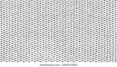 Vector fabric texture. Distressed texture of weaving fabric. Grunge background. Abstract halftone vector illustration. Overlay to create interesting effect and depth. Black isolated on white. EPS10.