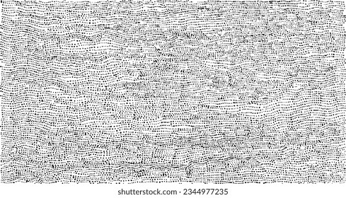 Vector fabric texture. Distressed texture of weaving fabric. Grunge background. Abstract halftone vector illustration. Overlay to create interesting effect and depth. Black isolated on white. EPS10.