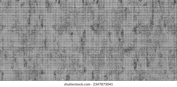 Vector fabric texture. Distressed texture of weaving fabric. Grunge background. Abstract halftone vector illustration. Overlay to create interesting effect and depth. Black isolated on white. EPS10.