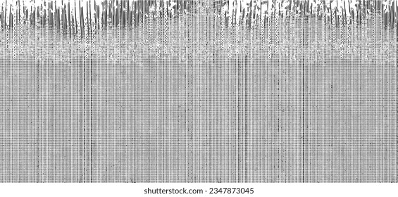Vector fabric texture. Distressed texture of weaving fabric. Grunge background. Abstract halftone vector illustration. Overlay to create interesting effect and depth. Black isolated on white. EPS10.