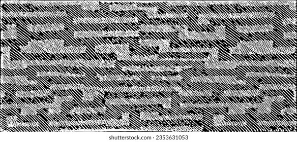 Vector fabric texture. Distressed texture of weaving fabric. Grunge background. Abstract halftone vector illustration. Overlay to create interesting effect and depth. Black isolated on white. EPS10.