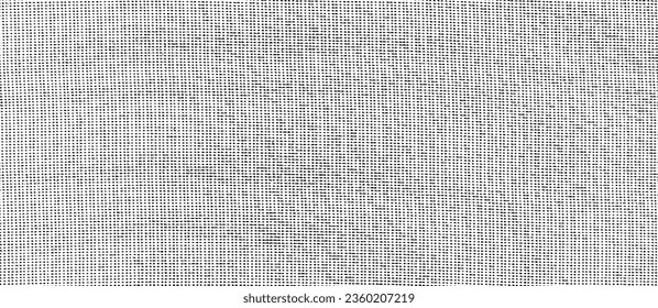 Vector fabric texture. Distressed texture of weaving fabric. Grunge background. Abstract halftone vector illustration. Overlay to create interesting effect and depth. Black isolated on white. EPS10.