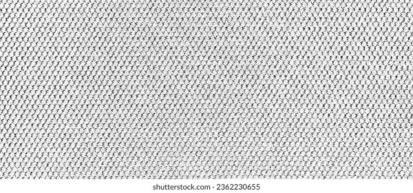 Vector fabric texture. Distressed texture of weaving fabric. Grunge background. Abstract halftone vector illustration. Overlay to create interesting effect and depth. Black isolated on white. EPS10.