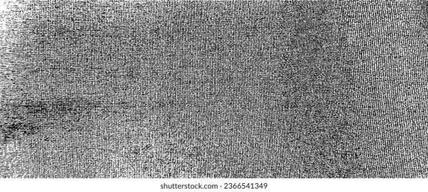 Vector fabric texture. Distressed texture of weaving fabric. Grunge background. Abstract halftone vector illustration. Overlay to create interesting effect and depth. Black isolated on white. EPS10.