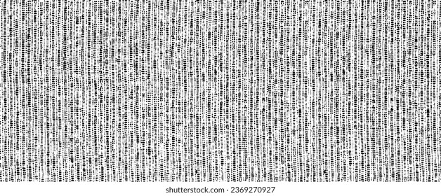 Vector fabric texture. Distressed texture of weaving fabric. Grunge background. Abstract halftone vector illustration. Overlay to create interesting effect and depth. Black isolated on white. EPS10.