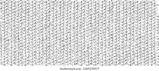 Vector fabric texture. Distressed texture of weaving fabric. Grunge background. Abstract halftone vector illustration. Overlay to create interesting effect and depth. Black isolated on white. EPS10.