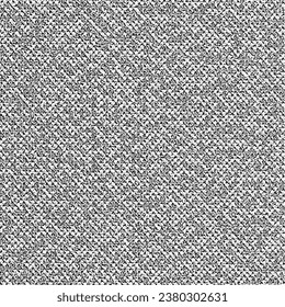 Vector fabric texture. Distressed texture of weaving fabric. Grunge background. Abstract halftone vector illustration. Overlay to create interesting effect and depth. Black isolated on white. EPS10.