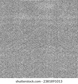 Vector fabric texture. Distressed texture of weaving fabric. Grunge background. Abstract halftone vector illustration. Overlay to create interesting effect and depth. Black isolated on white. EPS10.