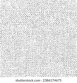 Vector fabric texture. Distressed texture of weaving fabric. Grunge background. Abstract halftone vector illustration. Overlay to create interesting effect and depth. Black isolated on white. EPS10.