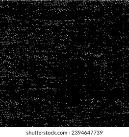 Textura de tela vectorial. Textura angustiada de tejido. Borde de fondo. Ilustración del vector de medio tono abstracto. Superposición para crear un efecto interesante y profundidad. Negro aislado en blanco. EPS10.
