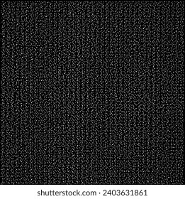 Textura de tela vectorial. Textura angustiada de tejido. Borde de fondo. Ilustración del vector de medio tono abstracto. Superposición para crear un efecto interesante y profundidad. Negro aislado en blanco. EPS10.
