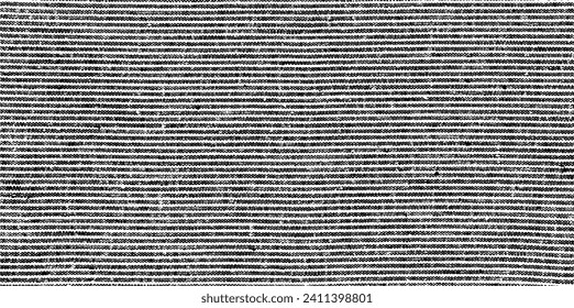 Textura de tela vectorial. Textura angustiada de tejido. Borde de fondo. Ilustración del vector de medio tono abstracto. Superposición para crear un efecto interesante y profundidad. Negro aislado en blanco. EPS10.
