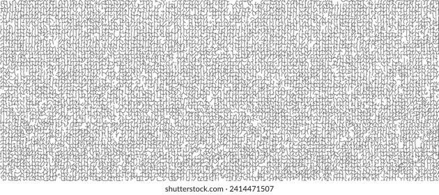 Vector fabric texture. Distressed texture of weaving fabric. Grunge background. Abstract halftone vector illustration. Overlay to create interesting effect and depth. Black isolated on white. EPS10.